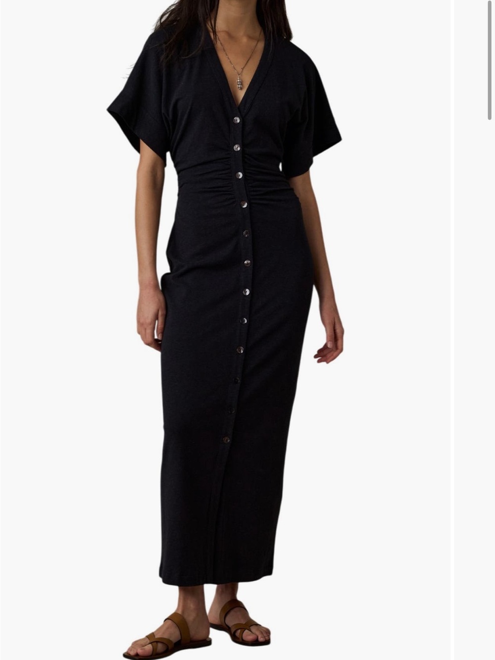Faherty cotton and hemp blend maxi dress